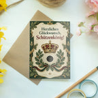 Elegante Glückwunschkarte für den Schützenkönig mit goldener Krone|p:2021323|h:5269687cff7219fcab748a1bbc313dd6