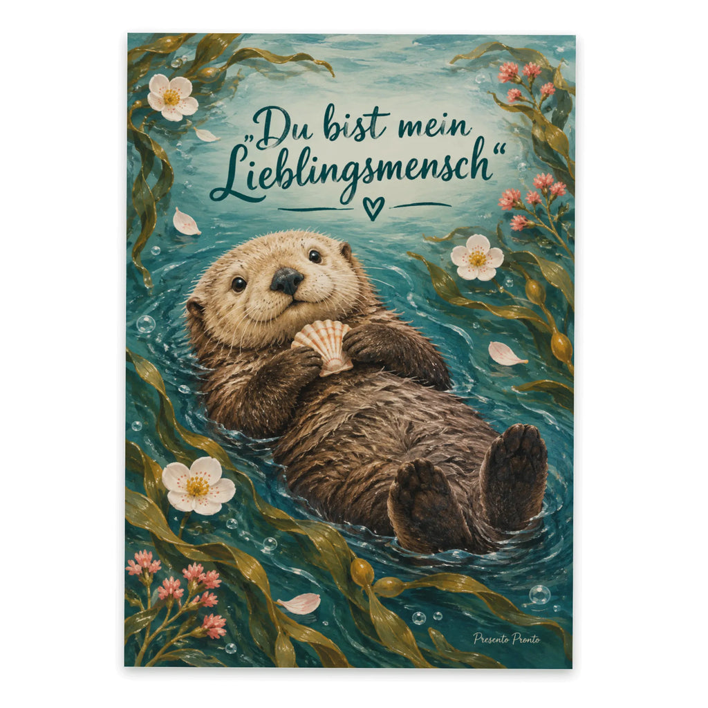 Liebevolle Otter Postkarte für den Lieblingsmenschen|p:2021328|h:02d983d82156432ed4e086e2486126f3