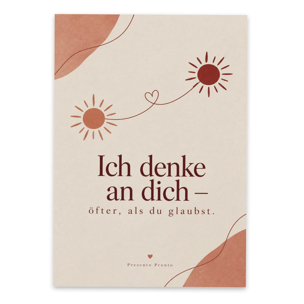 Liebevolle Postkarte Ich denke an dich mit zwei Sonnen|p:2021333|h:1570494c2632d79daedbe70f6775b125