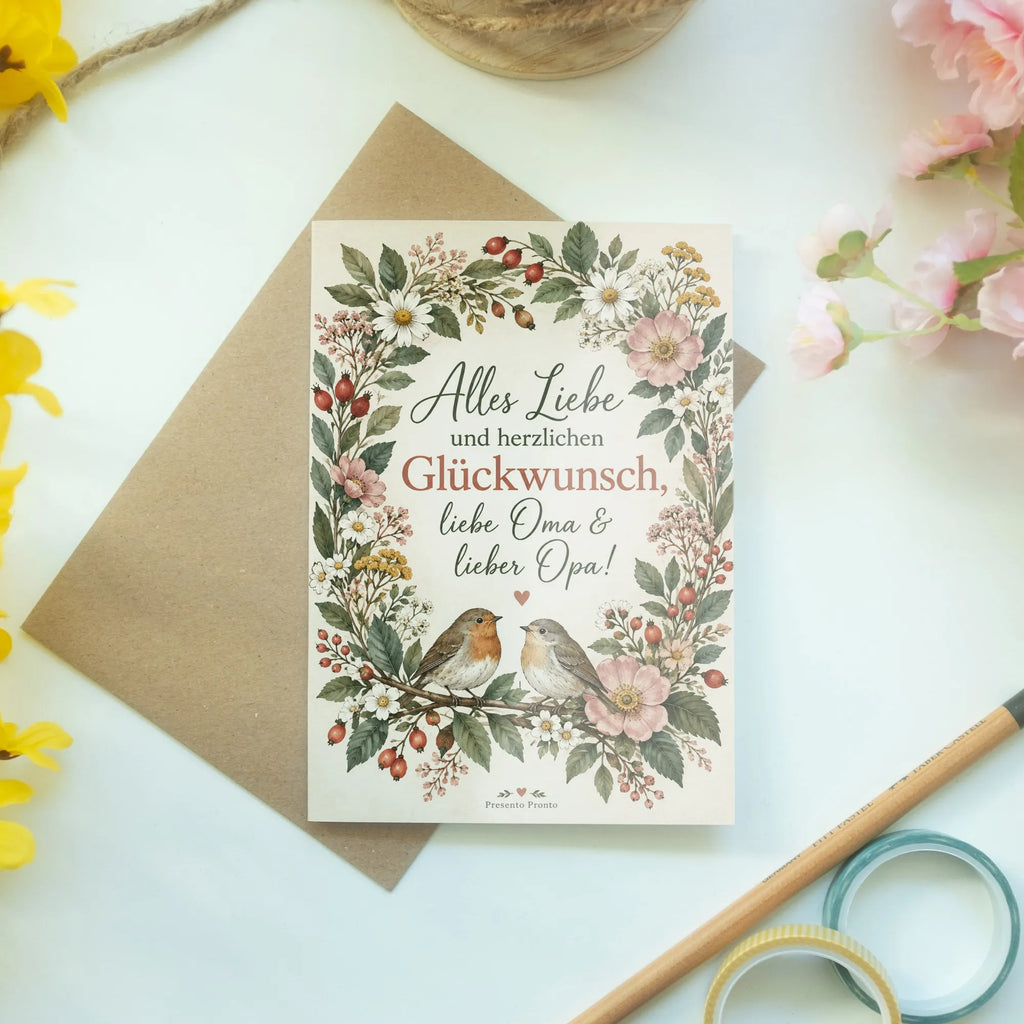 Herzliche Glückwunschkarte für Oma und Opa mit Blumenkranz|p:2021349|h:a7d8fd8784e813e0a736a8d57749054a