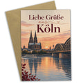 Elegante Grußkarte aus Köln mit Kölner Dom