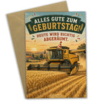 Lustige Geburtstagskarte mit Mähdrescher für Landwirte|p:2021357|h:2d9fb4ae1b52f8727019149d07b88b45