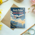 Herzliche Grußkarte zur Reise mit Passagierflugzeug|p:2021362|h:a879a2785e2be2cd2ccf8f6c717bab38
