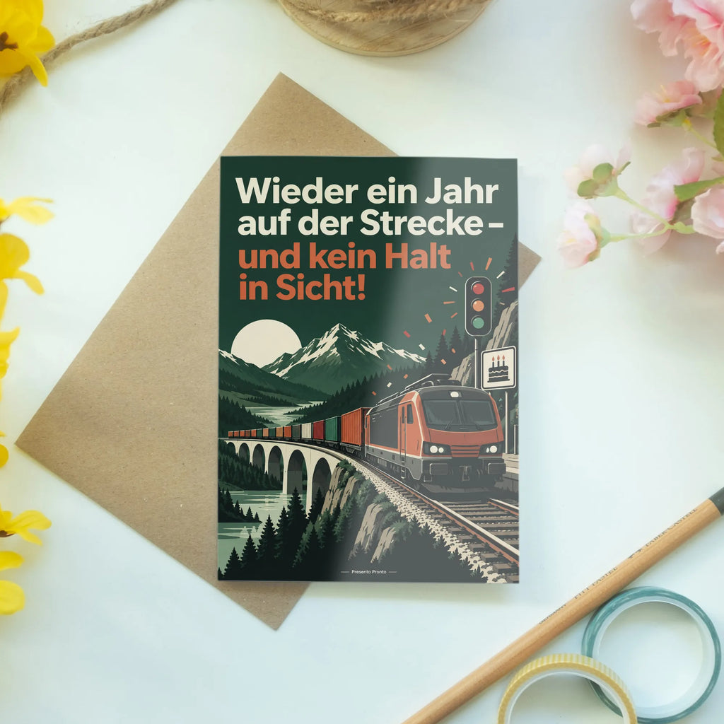 Lustige Geburtstagskarte Eisenbahn mit Lokomotive|p:2021408|h:4c35851ede978173facbdb5caacc05d9