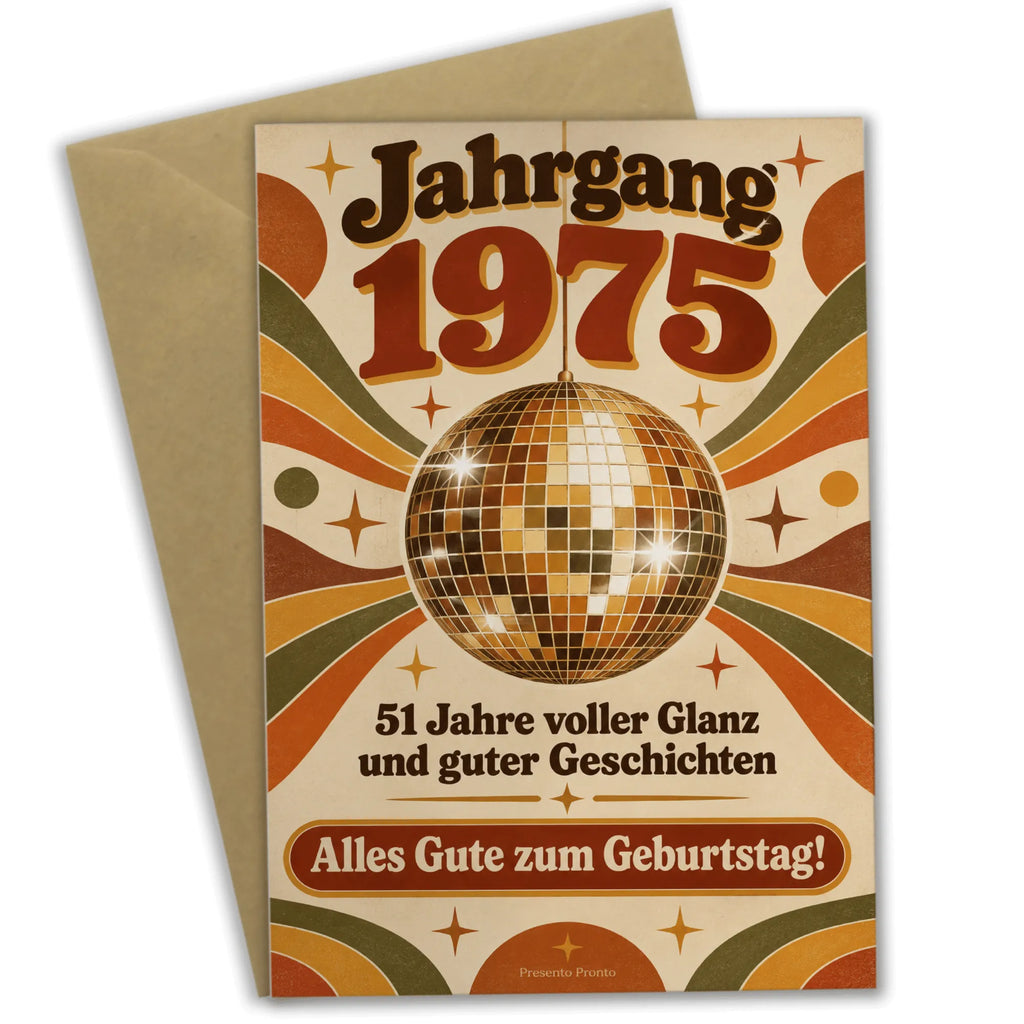 Elegante Geburtstagskarte Jahrgang 1975 zum 51. Geburtstag mit Disco-Kugel|p:2021434|h:c7260a66ff922caf08e2b6923be870a8