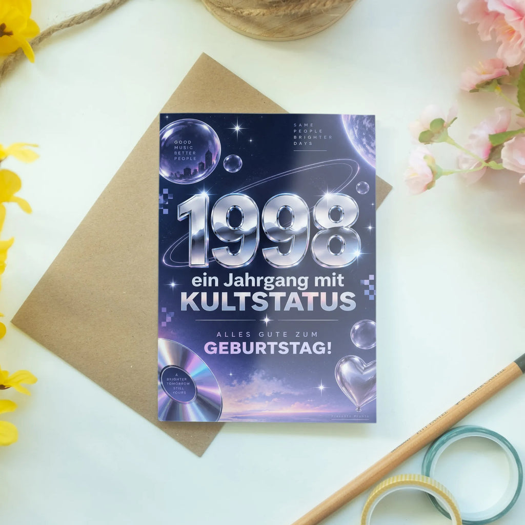 Coole Geburtstagskarte für Jahrgang 1998 mit silberner Zahl|p:2021437|h:3a9af4aa9a109b8ce08d481908cbcc59