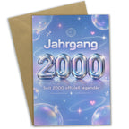 Lustige Geburtstagskarte für Jahrgang 2000 mit silberner 2000|p:2021443|h:269e2904a82dca7d7f80872edeb07ae0