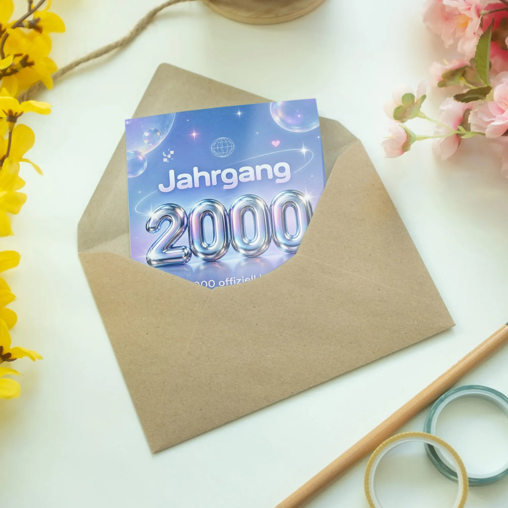 Lustige Geburtstagskarte für Jahrgang 2000 mit silberner 2000|p:2021443|h:a3780d41e86a5ea67aba651eac3406bd