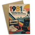Nostalgische Geburtstagskarte für Jahrgang 1981 mit Kassette