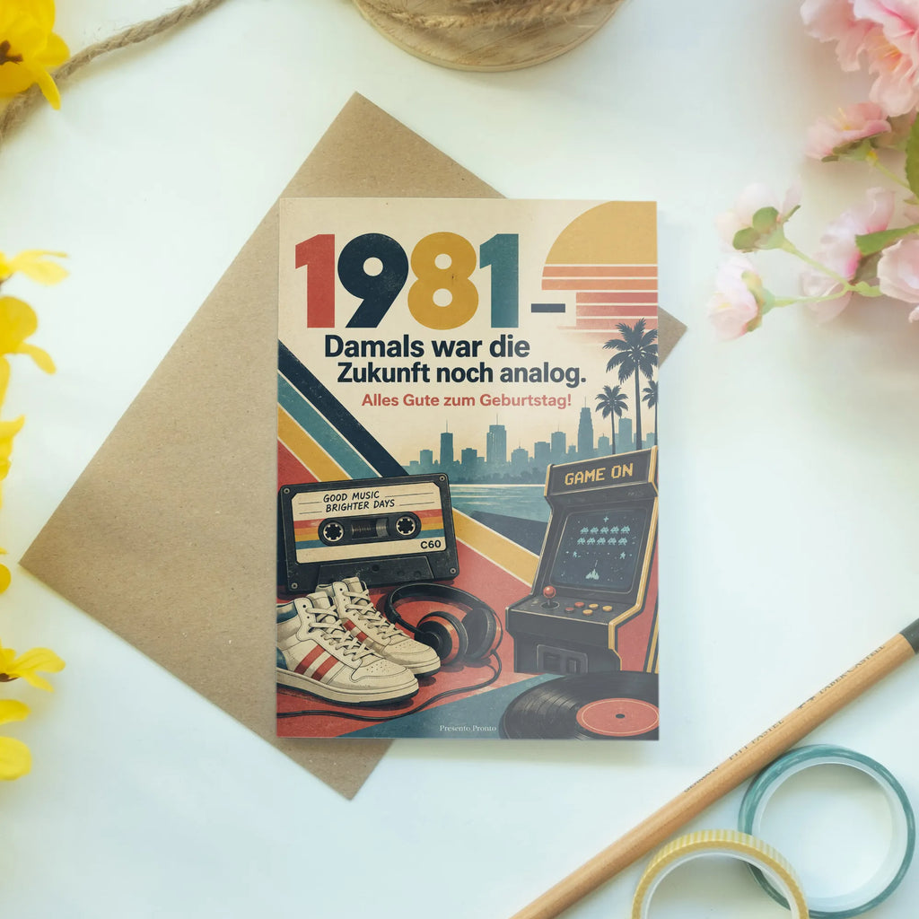 Nostalgische Geburtstagskarte für Jahrgang 1981 mit Kassette|p:2021444|h:aaf9ce5202dc3763d7166ce05a8d1b44