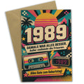 Lustige Geburtstagskarte für Jahrgang 1989 mit Kassette