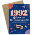 Legendäre Geburtstagskarte für Jahrgang 1992 mit Kassette