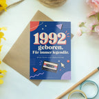 Legendäre Geburtstagskarte für Jahrgang 1992 mit Kassette|p:2021447|h:f903fd2efae0cb13ada8c81f3f2c6cd3