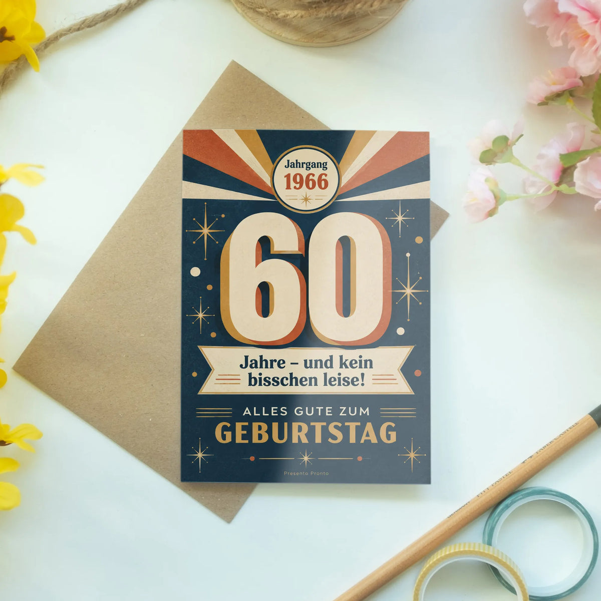 Lustige Geburtstagskarte Jahrgang 1966 zum 60. Geburtstag