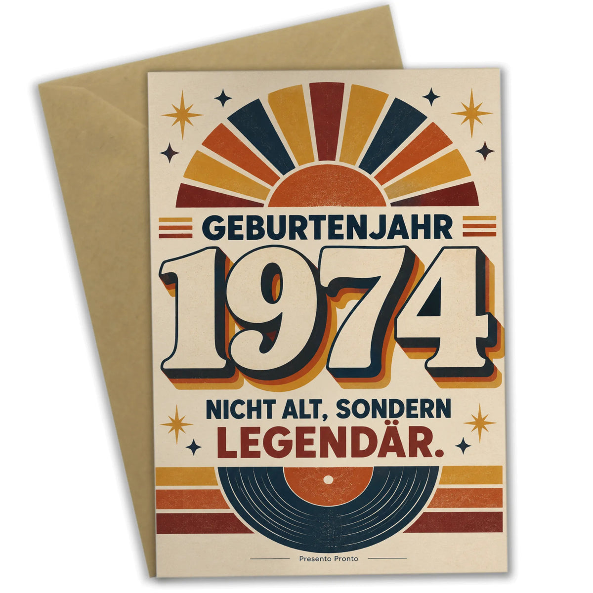 Lustige Geburtstagskarte für den Jahrgang 1974