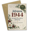 Elegante Geburtstagskarte Jahrgang 1944 mit Blumen zum 82. Geburtstag