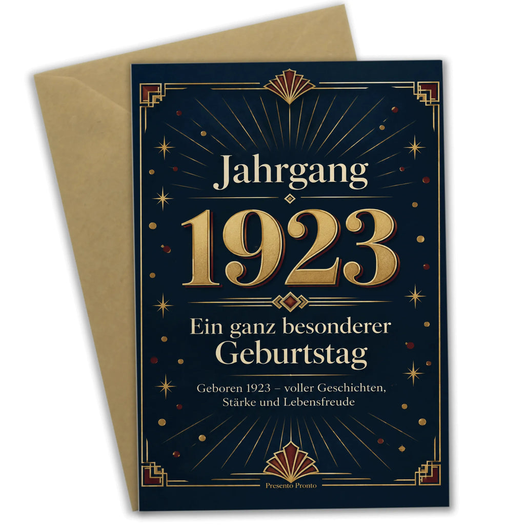 Elegante Geburtstagskarte Jahrgang 1923 mit großer Zahl|p:2021472|h:a078197051a49484a868f0bac54770c7