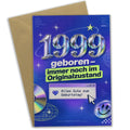 Lustige Geburtstagskarte zum 27. Geburtstag Jahrgang 1999