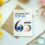 Elegante Geburtstagskarte für Jahrgang 1965 mit großer 65|p:2021484|h:cdffffb8fc42e146c1be361fde70da6d