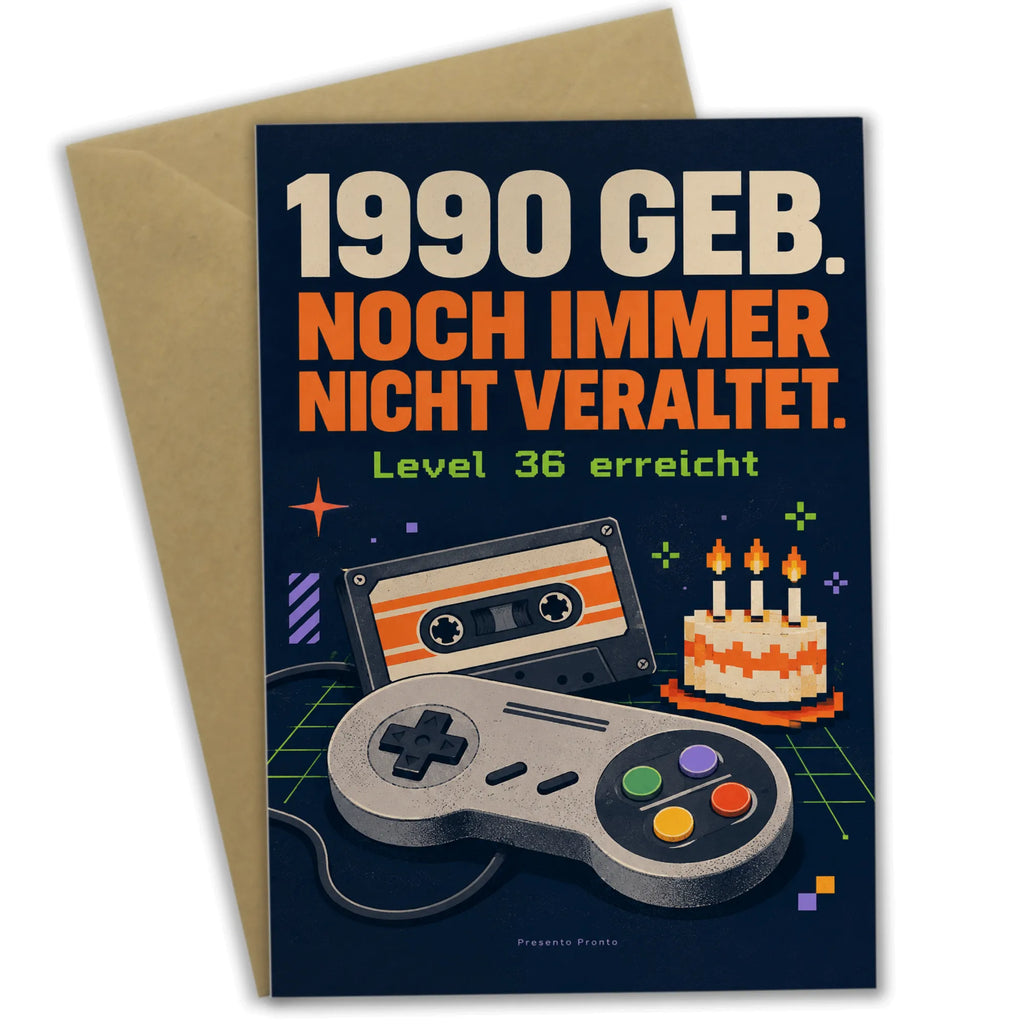 Lustige Geburtstagskarte für Jahrgang 1990 mit Controller|p:2021486|h:e951a129d1bed4da5fcd93c078642d7c