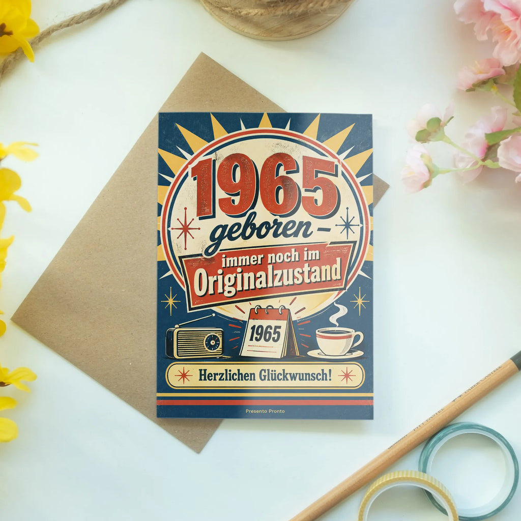 Lustige Geburtstagskarte zum Jahrgang 1965 mit Abzeichen|p:2021488|h:146daef0537c563fea9aafdd67c57e80