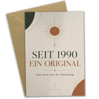 Elegante Geburtstagskarte für Jahrgang 1990 mit Sonne zum 36. Geburtstag|p:2021491|h:f82720c6ba33e4c5b14c1892ffdef8c8