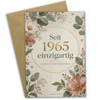 Elegante Geburtstagskarte für Jahrgang 1965 mit Wildblumen|p:2021493|h:9fea5f87e7183d3b50b7199891d44ee6