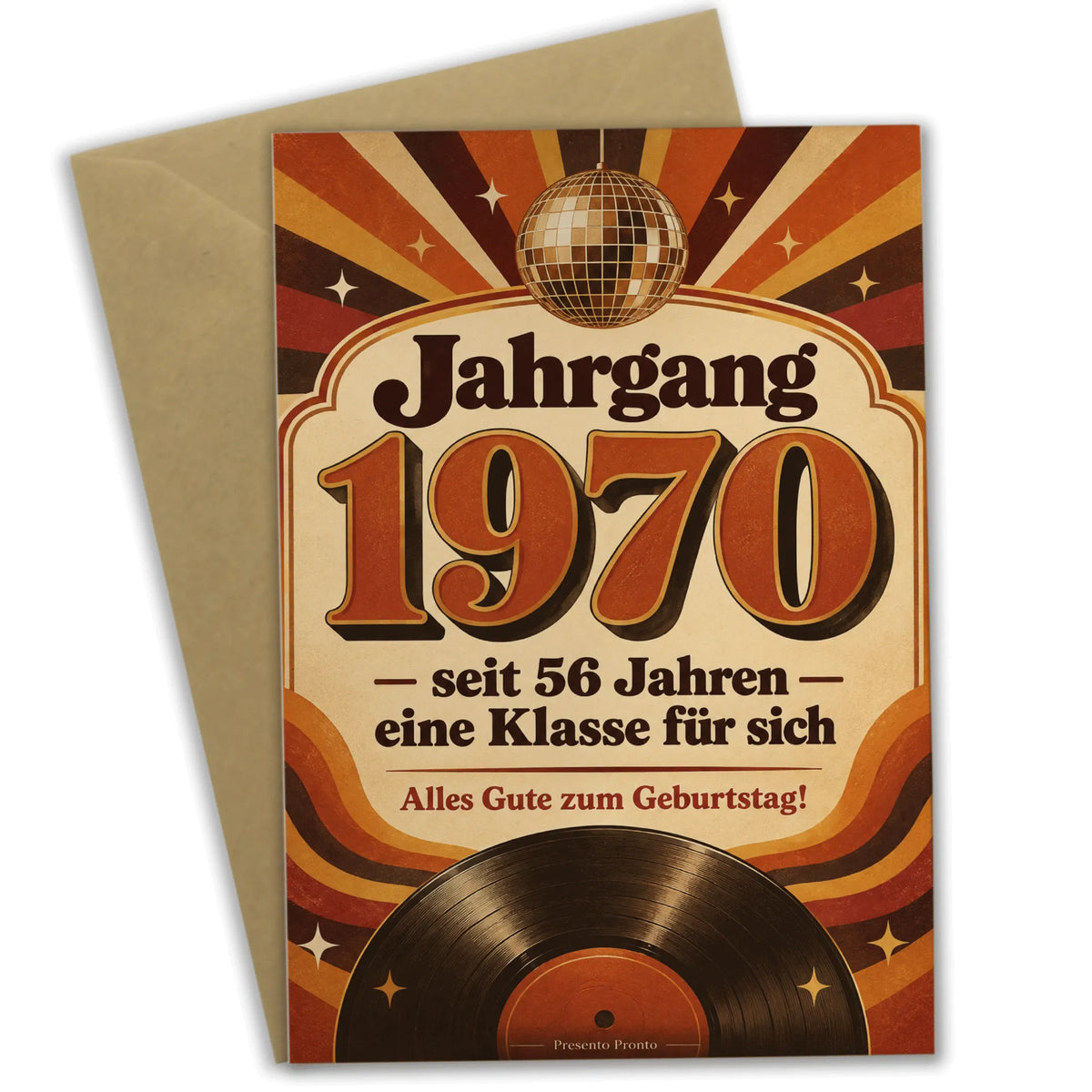 Nostalgische Geburtstagskarte zum Jahrgang 1970 für 56. Geburtstag