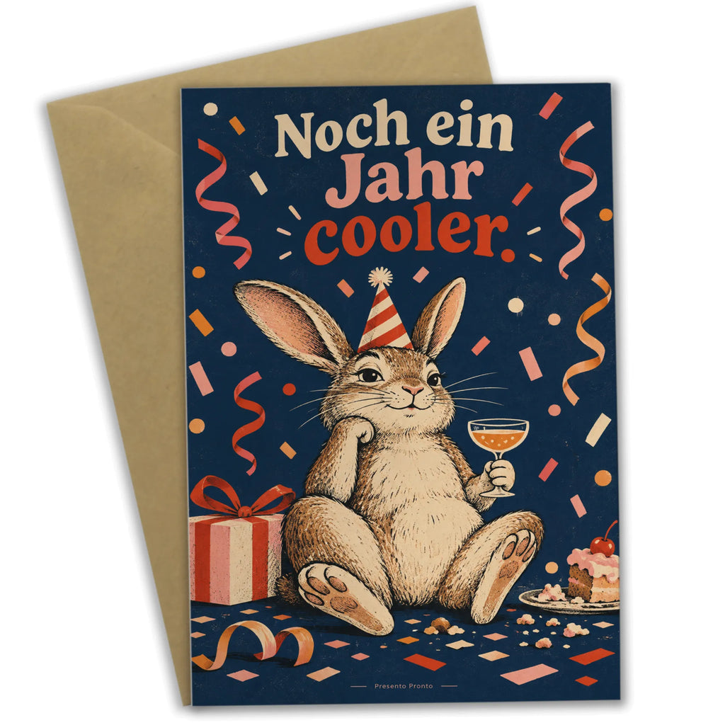 Lustige Geburtstagskarte mit Hase und Konfetti|p:2021510|h:d250e10049fb5fbd4bfa13b82faa96fd