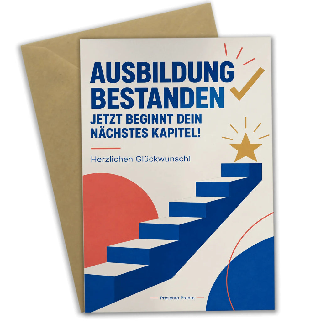 Elegante Glückwunschkarte zur bestandenen Ausbildung mit Stern|p:2021520|h:6f2d4d590705b3537bb09b584e2f23ee