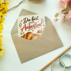 Freche Grußkarte für Essensfans mit Croissant|p:2021521|h:c1a09f62d3304f2f320baa71de4d0c25
