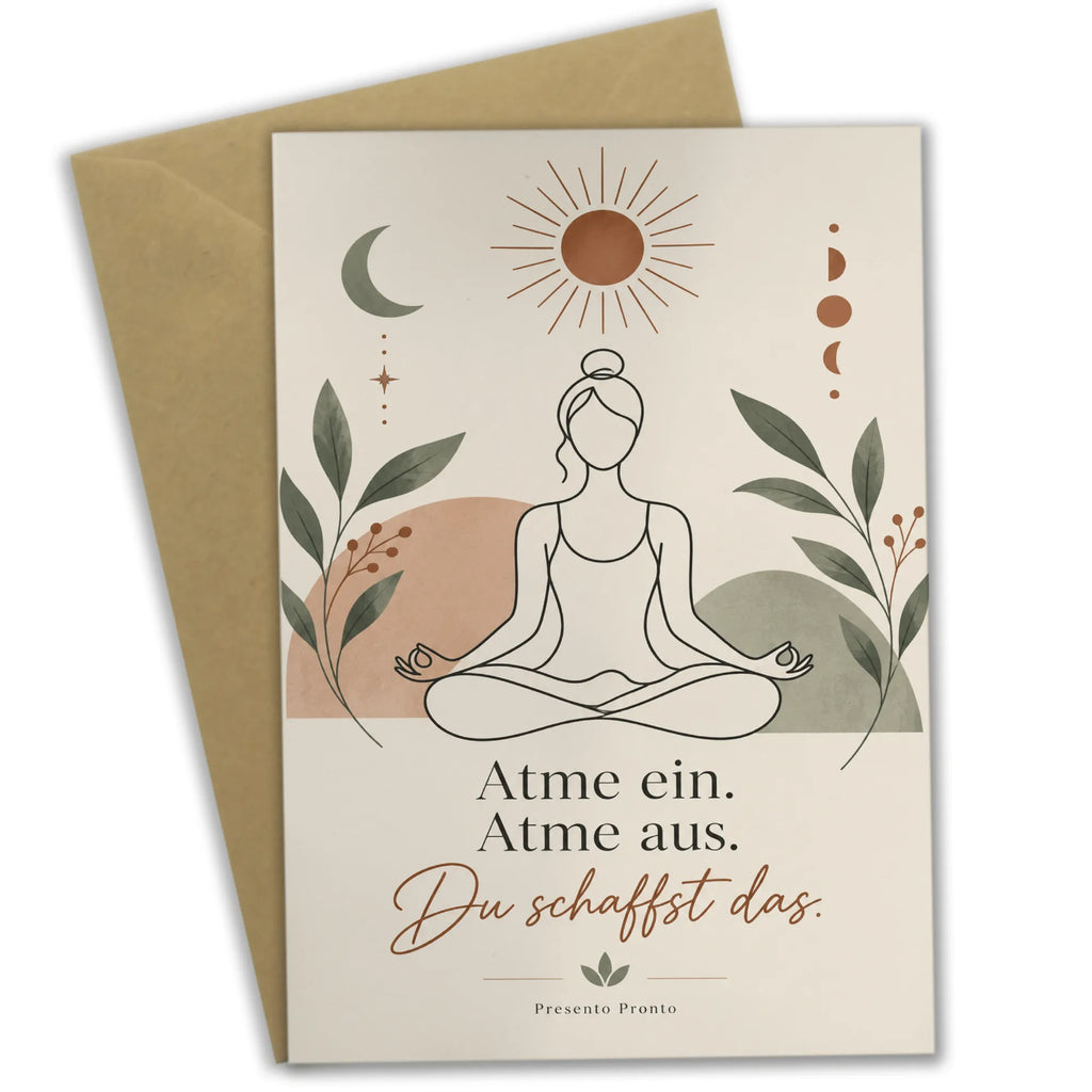 Aufmunternde Grußkarte für Yogafans mit Linienpose|p:2021524|h:962851ccdaeba4ffca2490d54ccaa120