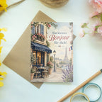 Charmante Grußkarte für Frankreichfans mit Pariser Café|p:2021525|h:dbdabfed604589b98e77d8a79dab85b7