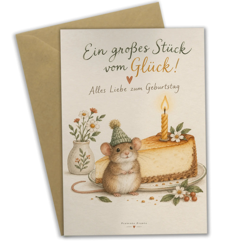 Süße Geburtstagskarte mit Maus und Käsekuchen|p:2021532|h:12457532eb488eea096640ba99ff862f