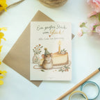 Süße Geburtstagskarte mit Maus und Käsekuchen|p:2021532|h:4b441803085571b1f404090b378a7168