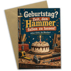 Lustige Geburtstagskarte für Handwerker mit Hammer|p:2021555|h:091b20b1a2ae3e1da65737fe7366a003