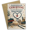 Elegante Geburtstagskarte für Arzt mit Stethoskop