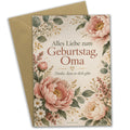 Elegante Geburtstagskarte für Oma mit Blumen