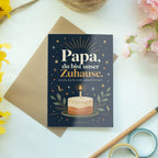 Herzliche Geburtstagskarte für Papa mit Kuchen und Kerze|p:2021594|h:ea116ef7d525f79dc66ed37f6670d283
