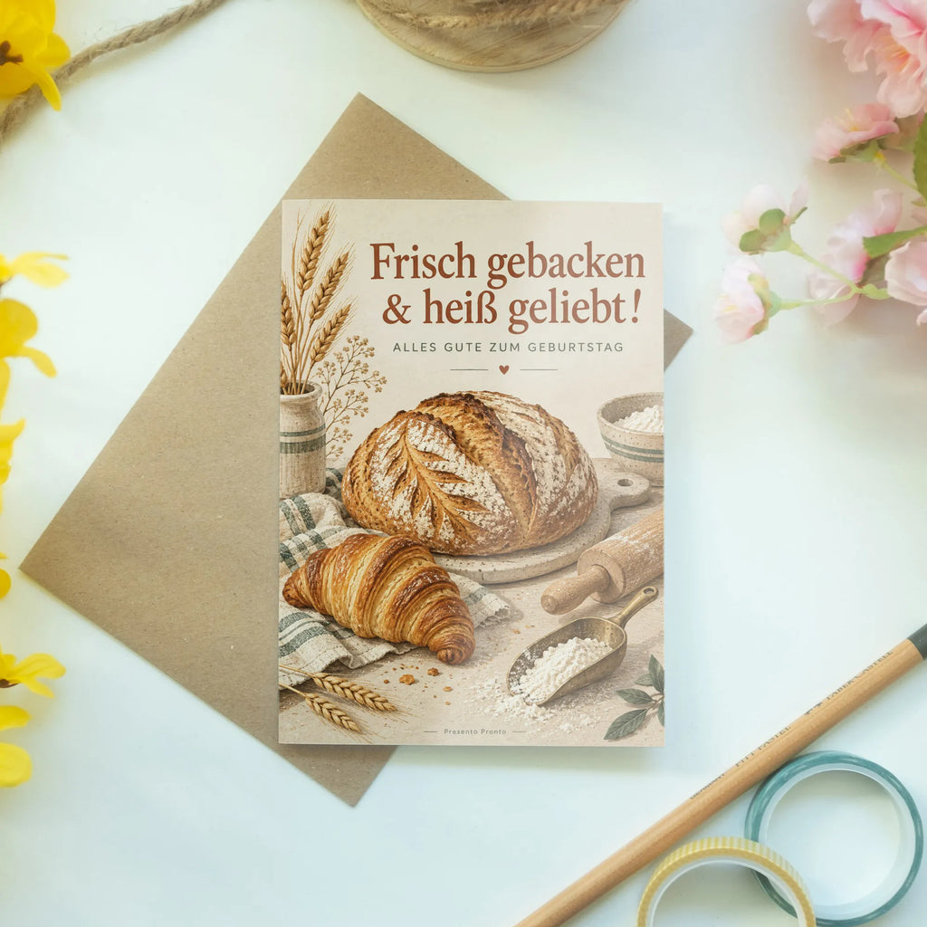 Lustige Geburtstagskarte für Bäcker mit Sauerteigbrot|p:2021599|h:9c8422abc3784bcc32d03ca7fd29967d