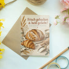 Lustige Geburtstagskarte für Bäcker mit Sauerteigbrot|p:2021599|h:9c8422abc3784bcc32d03ca7fd29967d