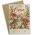 Herzliche Geburtstagskarte für Oma mit Blumenstrauß