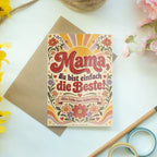 Herzliche Geburtstagskarte für Mama mit Retroblumen|p:2021603|h:a918e966c48402c69a4c9ad968c31144