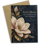 Elegante Geburtstagskarte für Mama mit Magnolienblüte|p:2021604|h:9f17e7c08df842bd707324365b575470