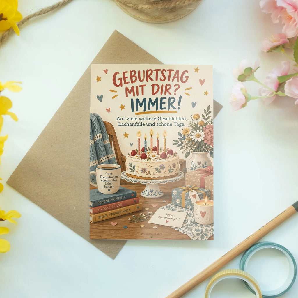 Herzliche Geburtstagskarte für die beste Freundin mit Kuchen|p:2021608|h:a7ccf56ea6e48297c64bf2423cb85be7