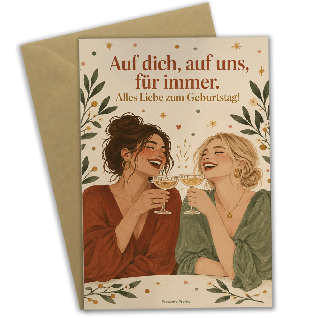 Herzliche Geburtstagskarte für die beste Freundin mit Champagnergläsern|p:2021613|h:f279bc880bd06f7daa3f3d9bea12e51b