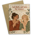 Herzliche Geburtstagskarte für die beste Freundin mit Champagnergläsern