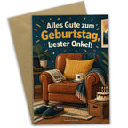 Herzliche Geburtstagskarte für den Onkel mit Sessel|p:2021615|h:cbd7c97275838d959d37ac89fefd07ae