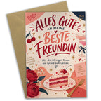 Lustige Geburtstagskarte für die beste Freundin mit Kuchenscheibe|p:2021618|h:ece73be9ee76ef5f0d76e20e51aa3733