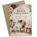 Elegante Geburtstagskarte für die beste Freundin mit Wildblumen
